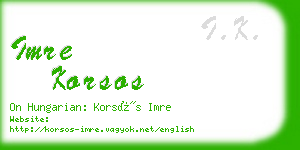 imre korsos business card